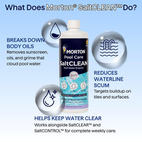 Morton SaltCLEAN bottle front with label for simple weekly dosing