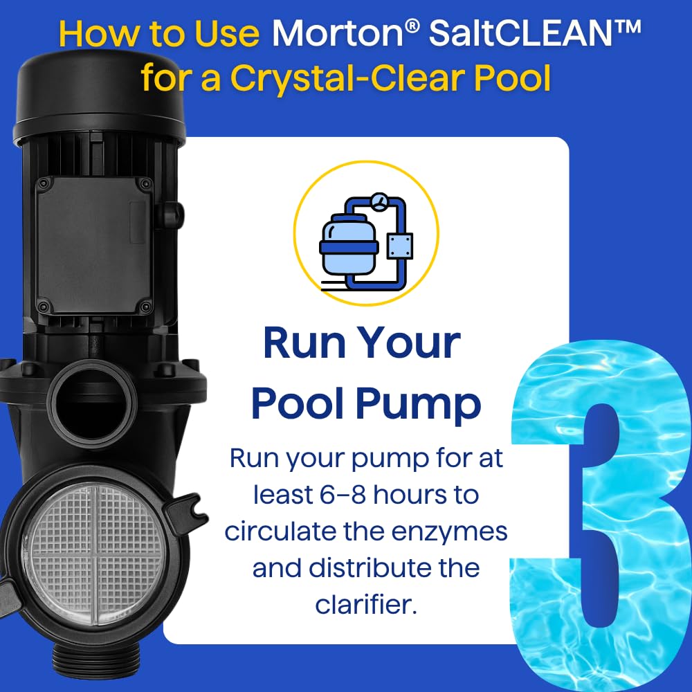 Morton SaltCLEAN spa-water clarity after treatment enhances poolside experience