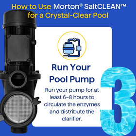 Morton SaltCLEAN spa-water clarity after treatment enhances poolside experience