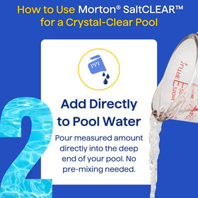 Morton SaltCLEAR works with all pool types including chlorine and salt systems