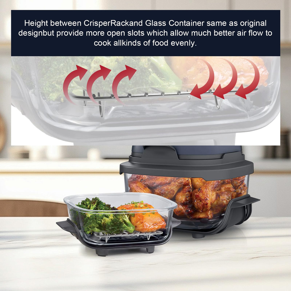 Moruiero stackable design enables multi-level cooking and batch prep.
