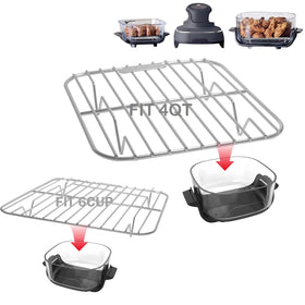 Moruiero Ninja Crispi rack large fits 4QT containers for even crisping.
