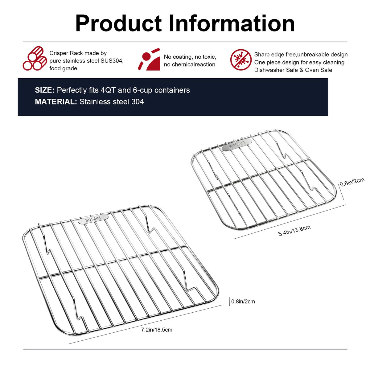 Moruiero two-pack set includes two racks for versatile use.