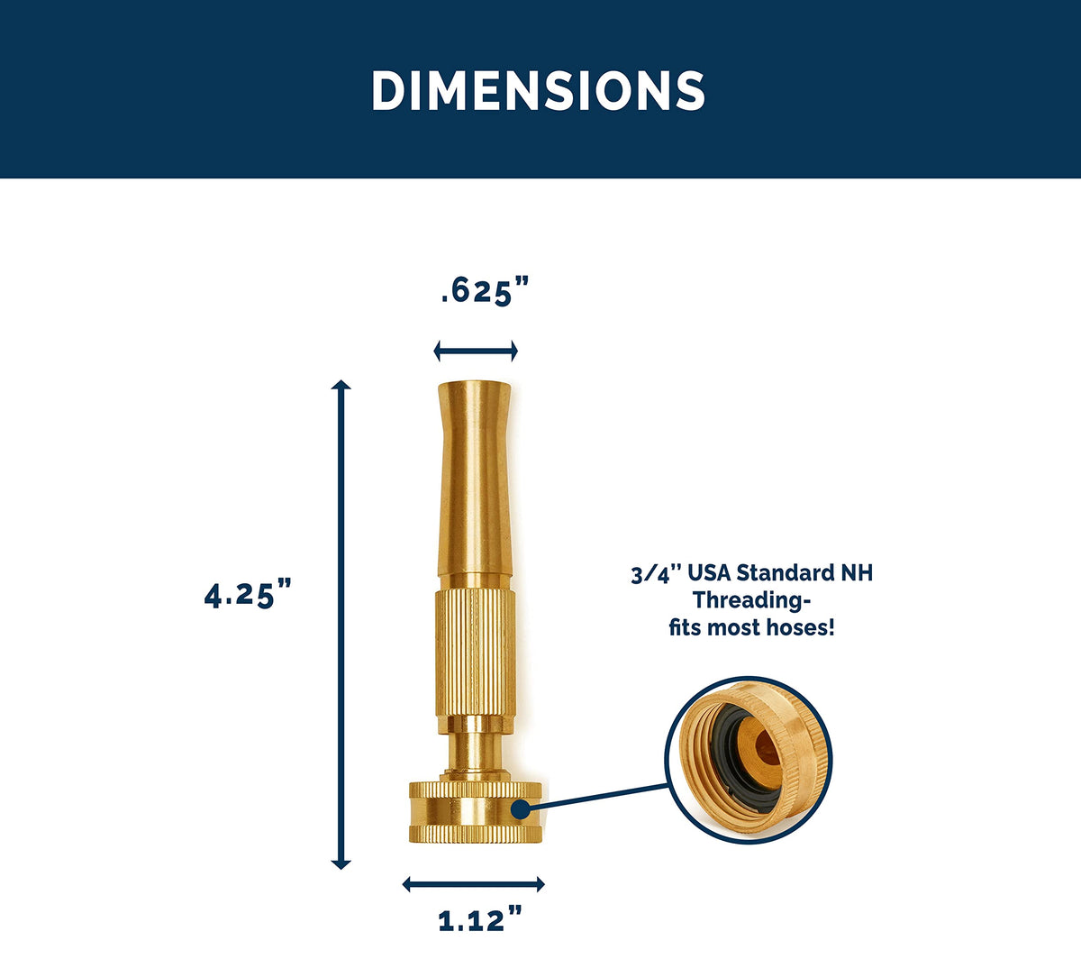 Morvat brass adjustable nozzle for plants watering in the garden