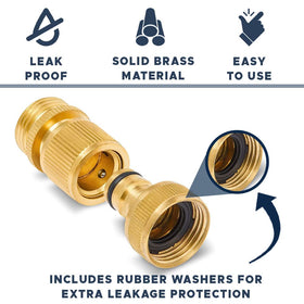 Morvat brass male quick connector closeup emphasizes sturdy threads for secure connections.
