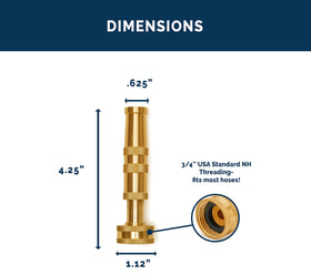Morvat durable brass construction designed for outdoor use under high pressure.