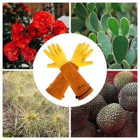 Morzejar waterproof reusable leather gloves stay dry during garden tasks