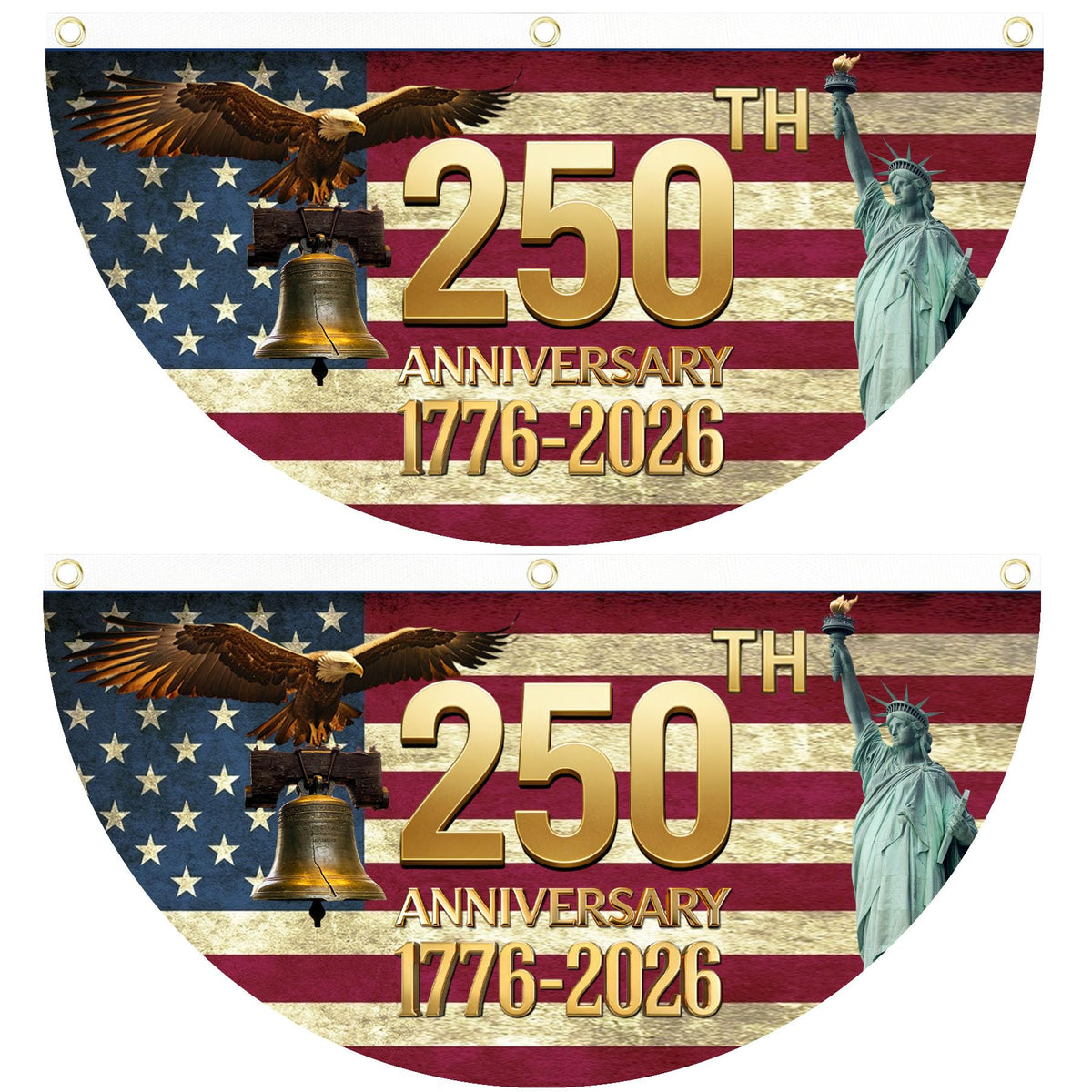 MOSADO 250th Anniversary Flag front view for outdoor decor.