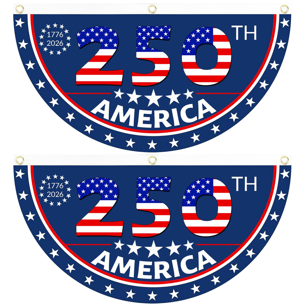 MOSADO USA Anniversary flag front view, 1.5x3ft, ideal for outdoor display.