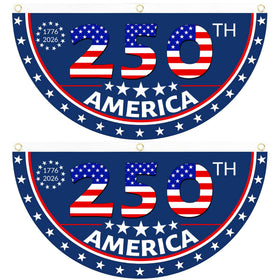 MOSADO USA Anniversary flag front view, 1.5x3ft, ideal for outdoor display.