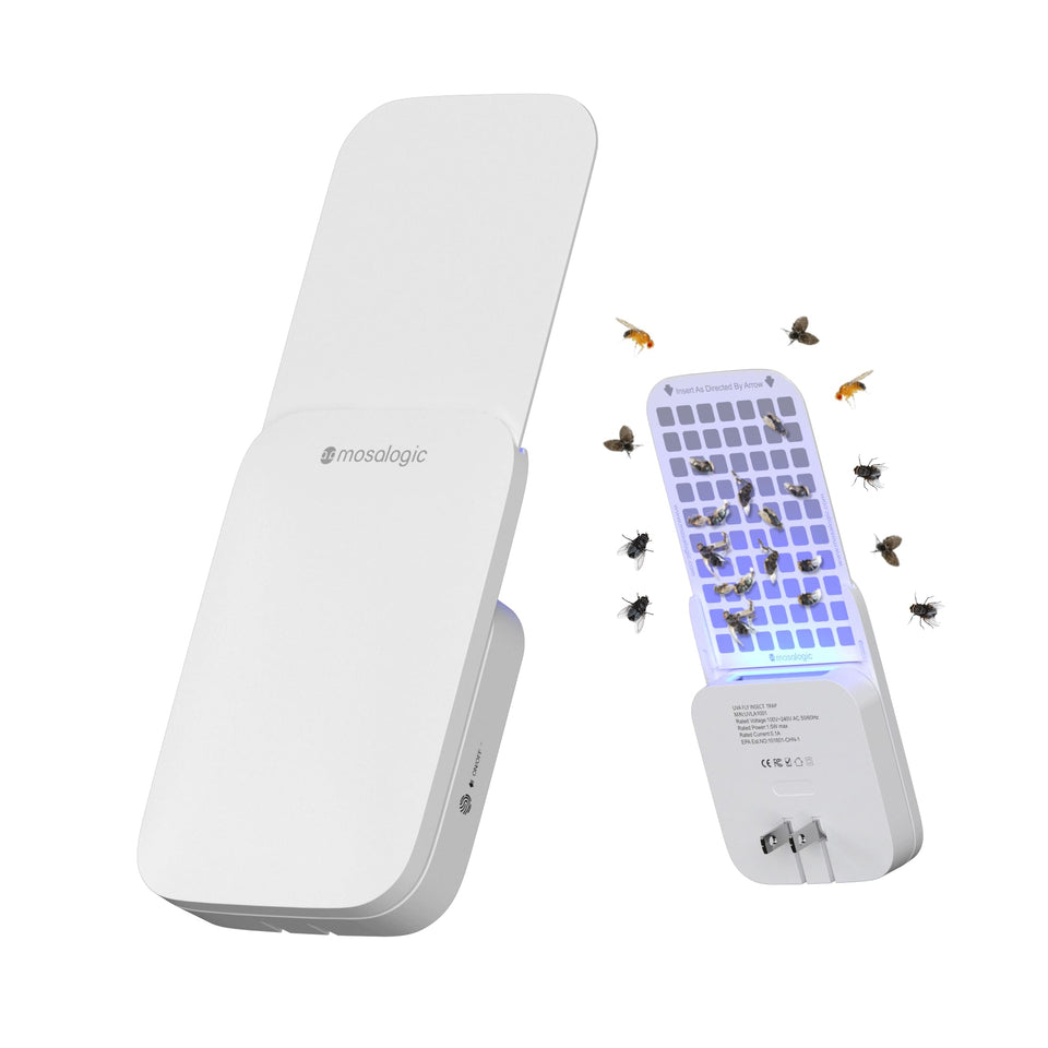 Mosalogic fly trap plug-in with UV light lure for quiet capture