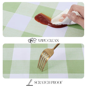 MOSAYT size diagram shows fit guidance for this tablecloth