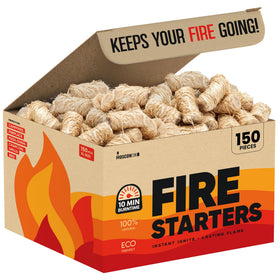 Moscow-Mix Fire Starter bulk pack ready for rapid campfire ignition.