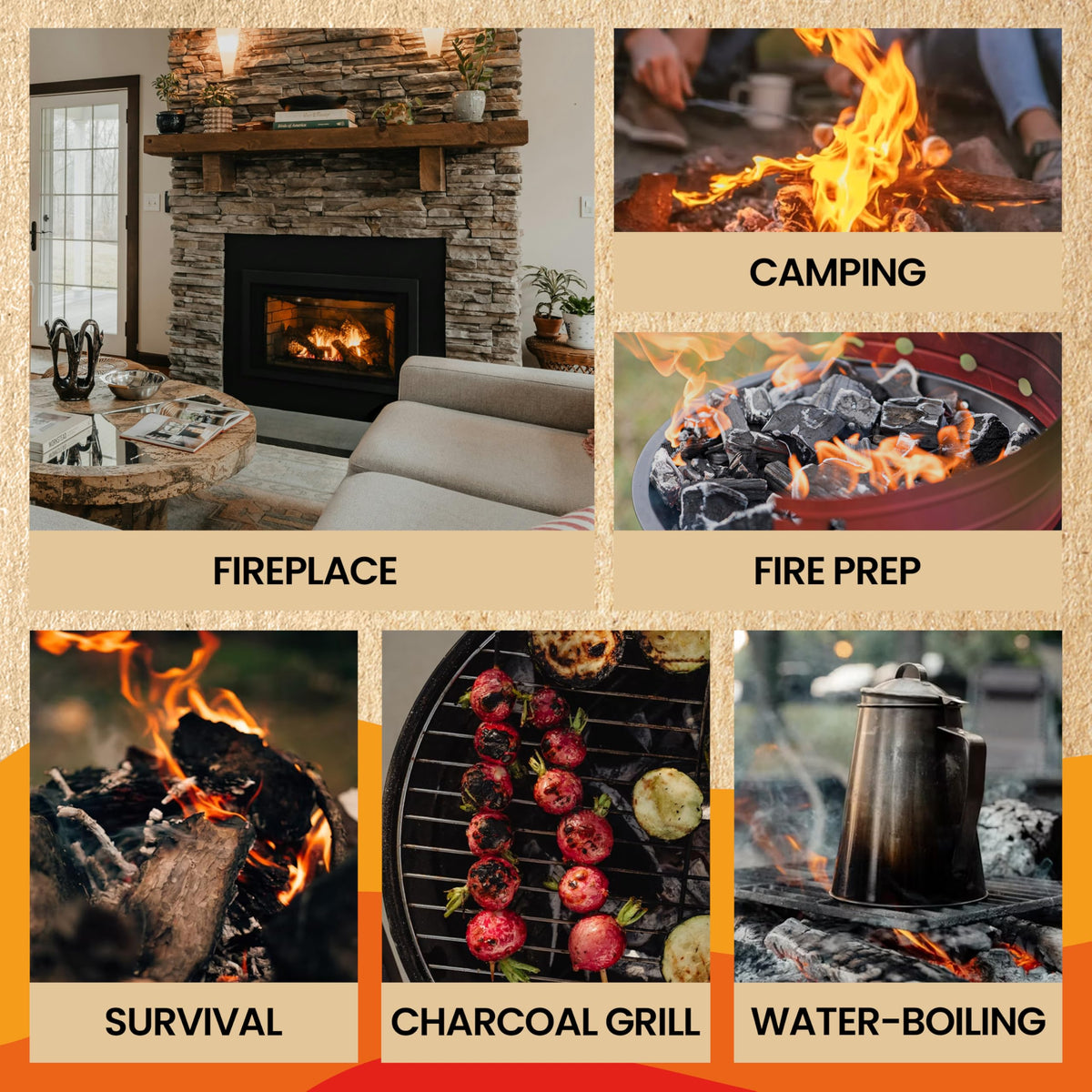 Moscow-Mix fire starter for grill and charcoal sessions, mess-free lighting.