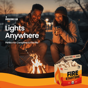 Moscow-Mix fire starter portable design ideal for camping and outdoor cooking.