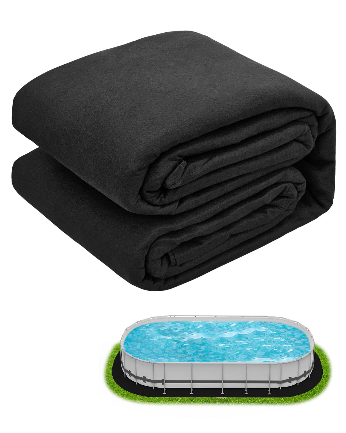Mosenpol oval pool liner pad pre-cut for easy installation and protection.