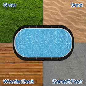 Mosenpol pre-cut liner pad fits various pool sizes with trimming.