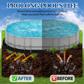 Mosenpol pool padding reduces maintenance by minimizing debris under liner.