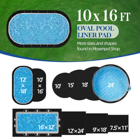 Mosenpol thickened felt pool pad shields liner from punctures and tears.