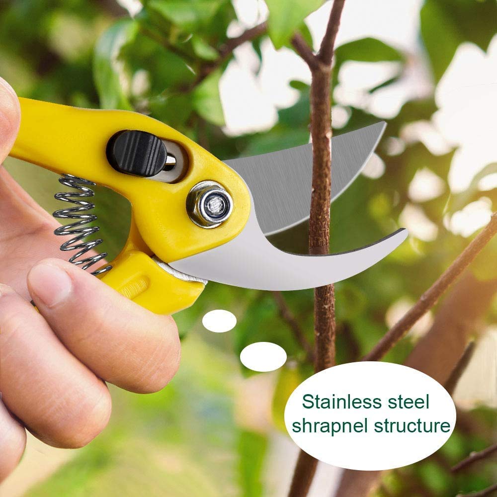 MOSFiATA stainless steel pruning shears ready for accurate shaping