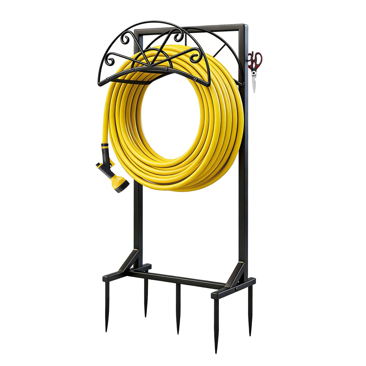 MOSIKEN garden hose holder base with five spikes for stability in the yard