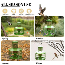 Mosloly feeder opening sized for small birds to access.