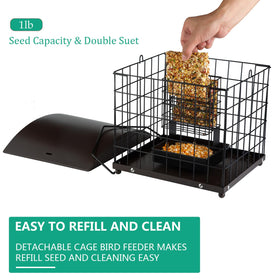 Mosloly squirrel proof cage detail keeps larger pests out