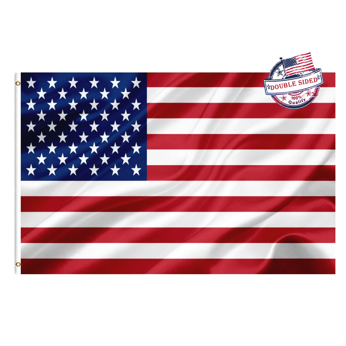 Mosprovie 2x3 outdoor American flag double-sided for clear readings from both sides