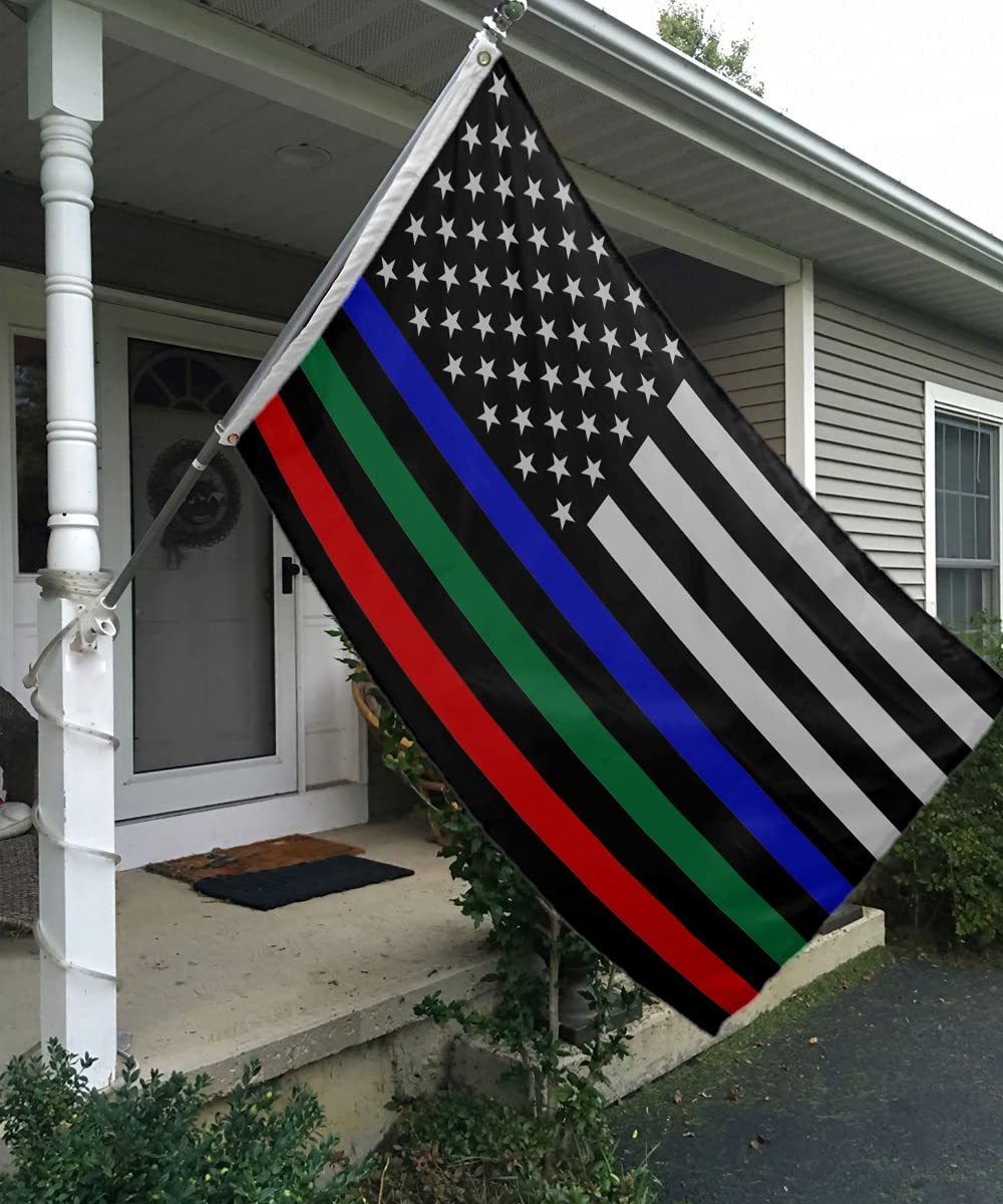 Mosprovie embroidered stars on flag provide durable color on both sides.
