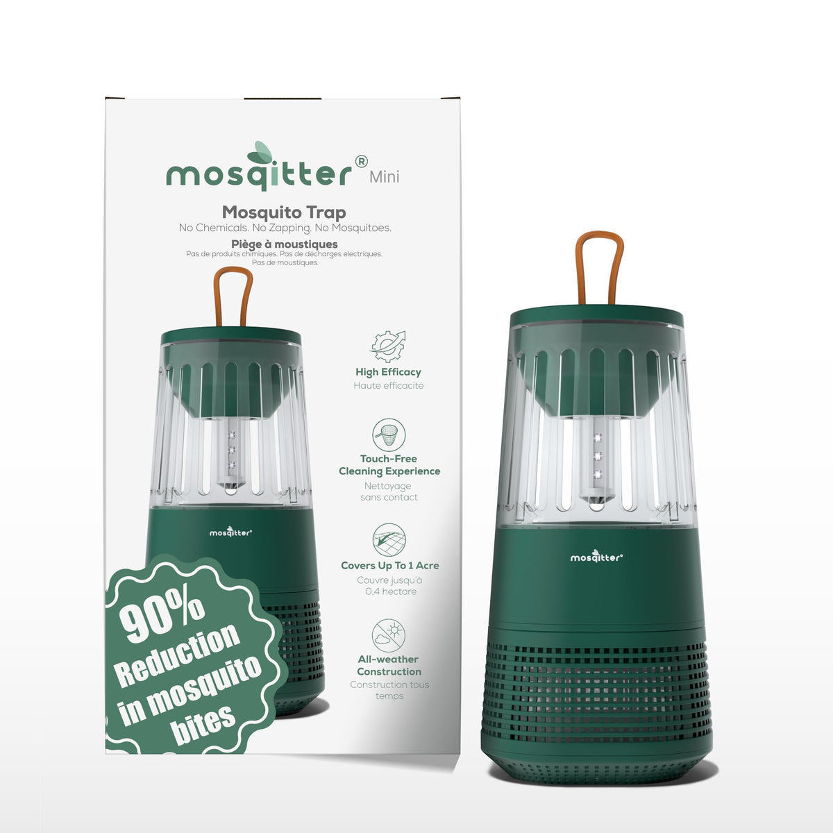 Mosqitter Mini indoor and outdoor mosquito trap protecting patios