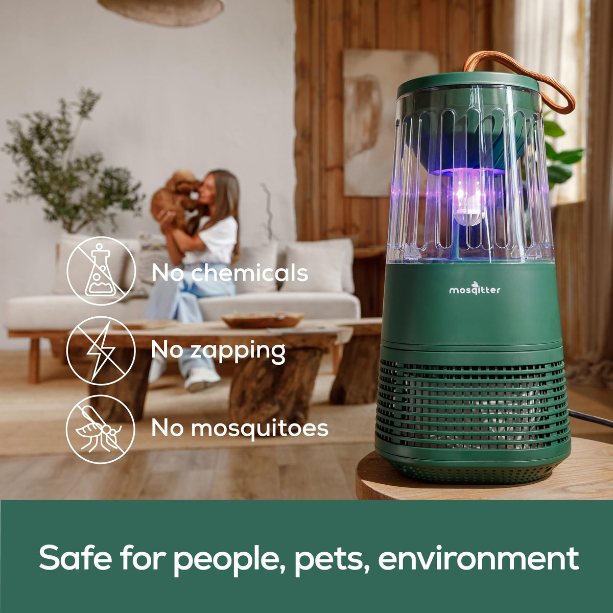 Mosqitter Mini sleek design blends with indoor decor
