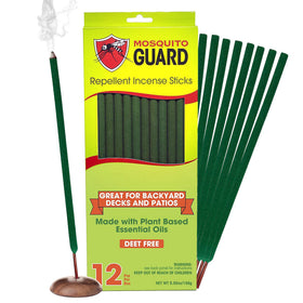 Mosquito Guard 12 sticks pack for outdoor use with citronella scent and multi-hour protection.