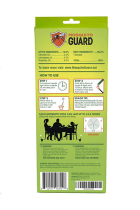 Mosquito Guard outdoor patio use sticks provide fragrance and pest deterrence for gatherings.