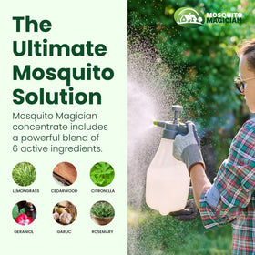 Mosquito Magician two-gallon bottle ready to treat up to 8,000 sq ft
