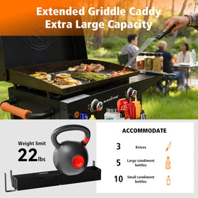 Mossime Rust-proof coating and heat resistance protect the caddy outdoors