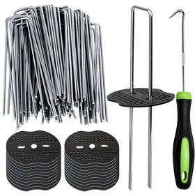 Mostantu 201Pcs garden stakes 6 inch securing landscape fabric with durable steel construction