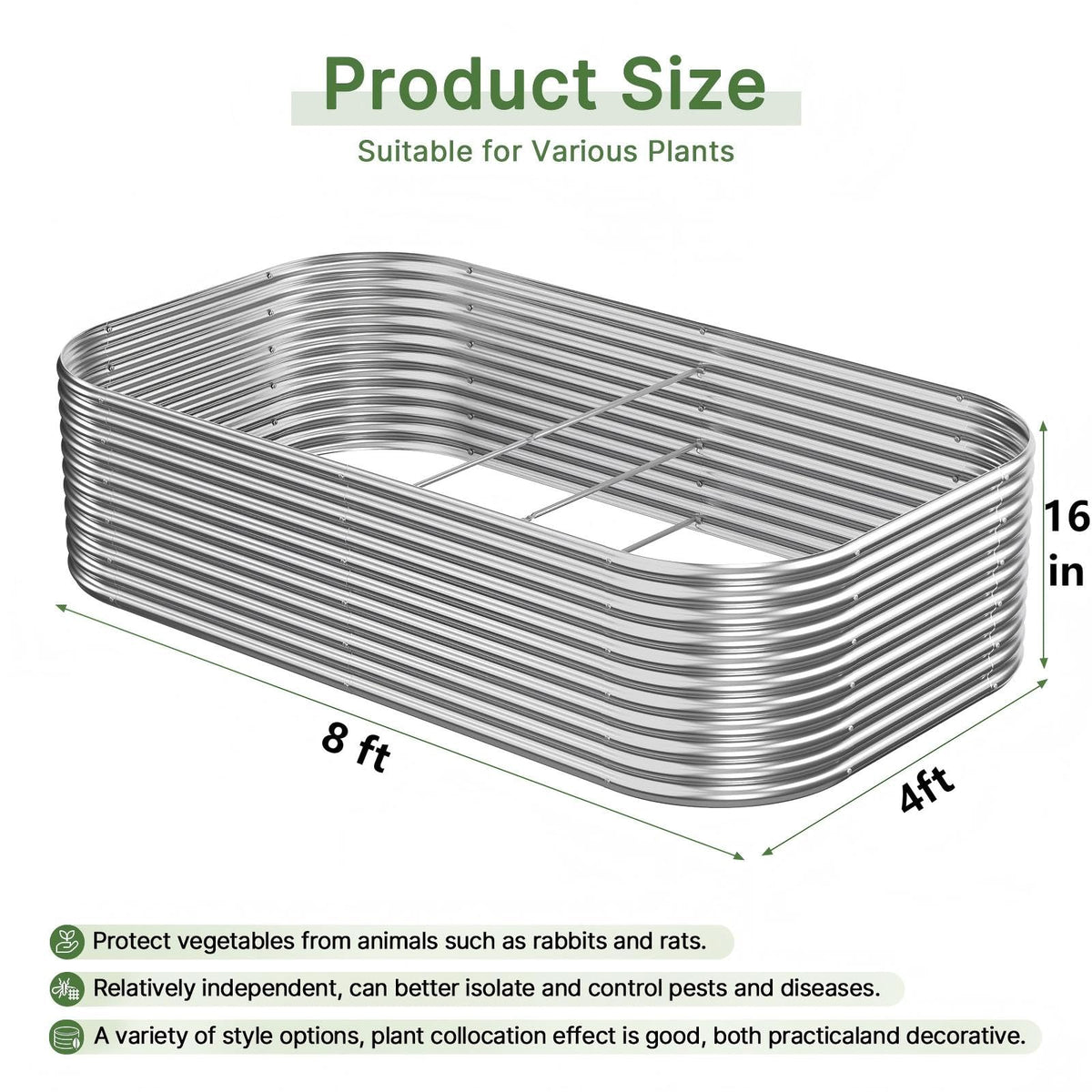 Mostmahes raised bed side view highlighting tall depth for root growth.