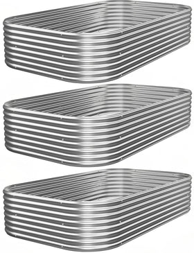 Mostmahes galvanized raised garden bed assembly enables quick, hassle-free setup.
