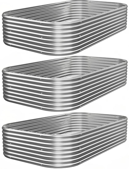 Mostmahes galvanized raised garden bed assembly enables quick, hassle-free setup.