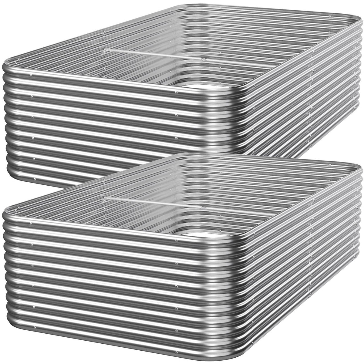Mostmahes tall galvanized raised bed—side view for durable outdoor gardening.