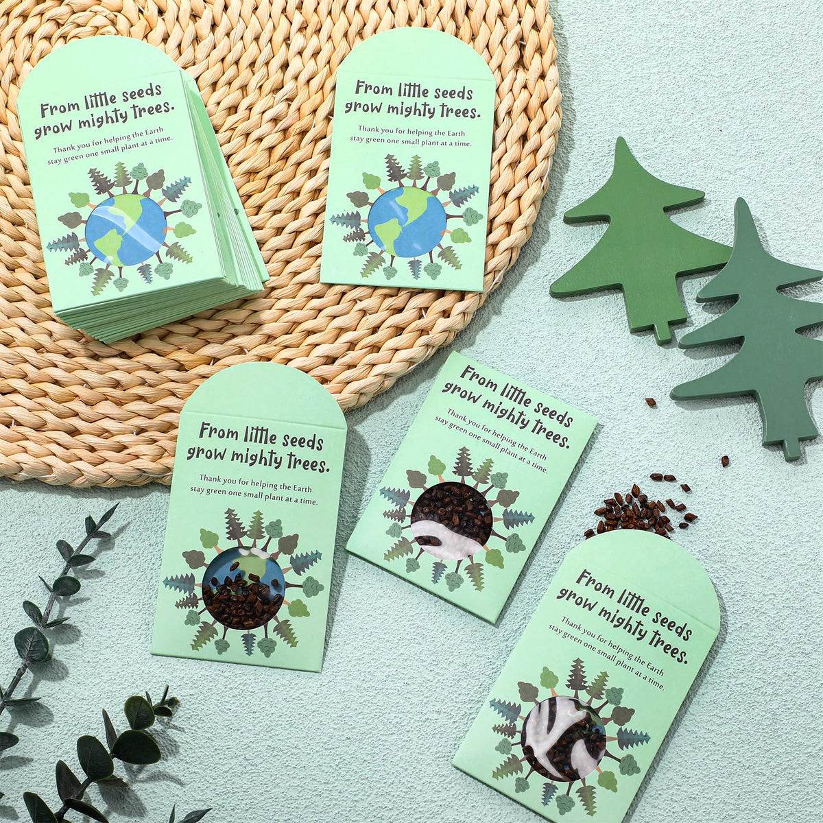 Motimind Earth Day party favors packaging; great for gifting attendees.