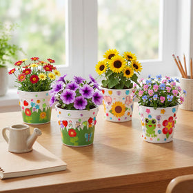 Motipuns assembled pot with stickers demonstrates a ready-to-display creation.