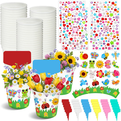 Motipuns flower pots crafts kit pack showing complete set for DIY activities and classroom projects.