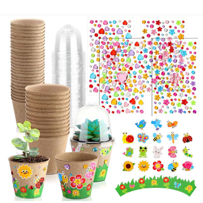 Motipuns spring Mothers Day garden pot kit ready for DIY craft projects