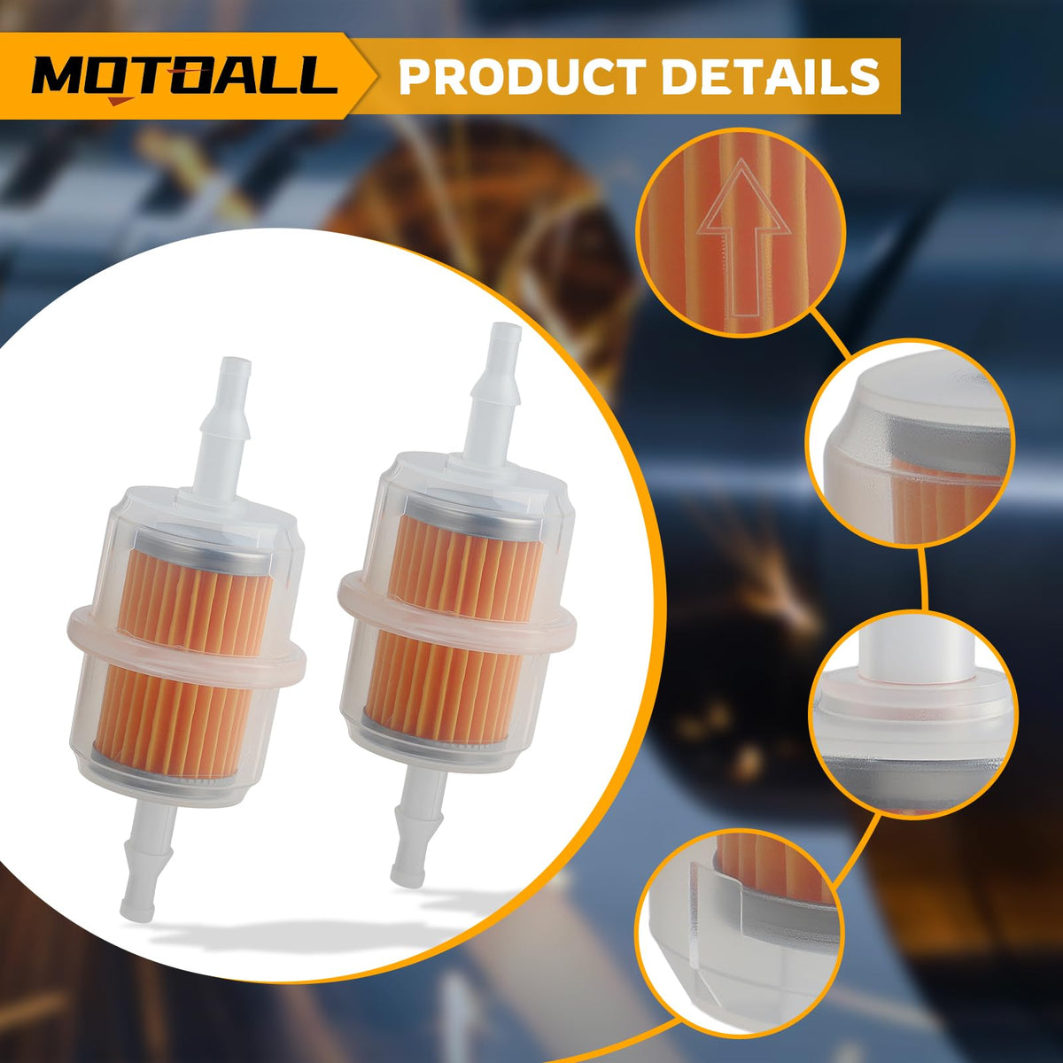 MOTOALL Kohler-compatible filter fits CH20S to CH25S and SV730S models.