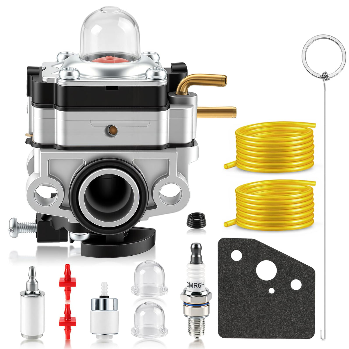 MOTOALL 753-06220 carburetor with package included for easy trimmer repairs
