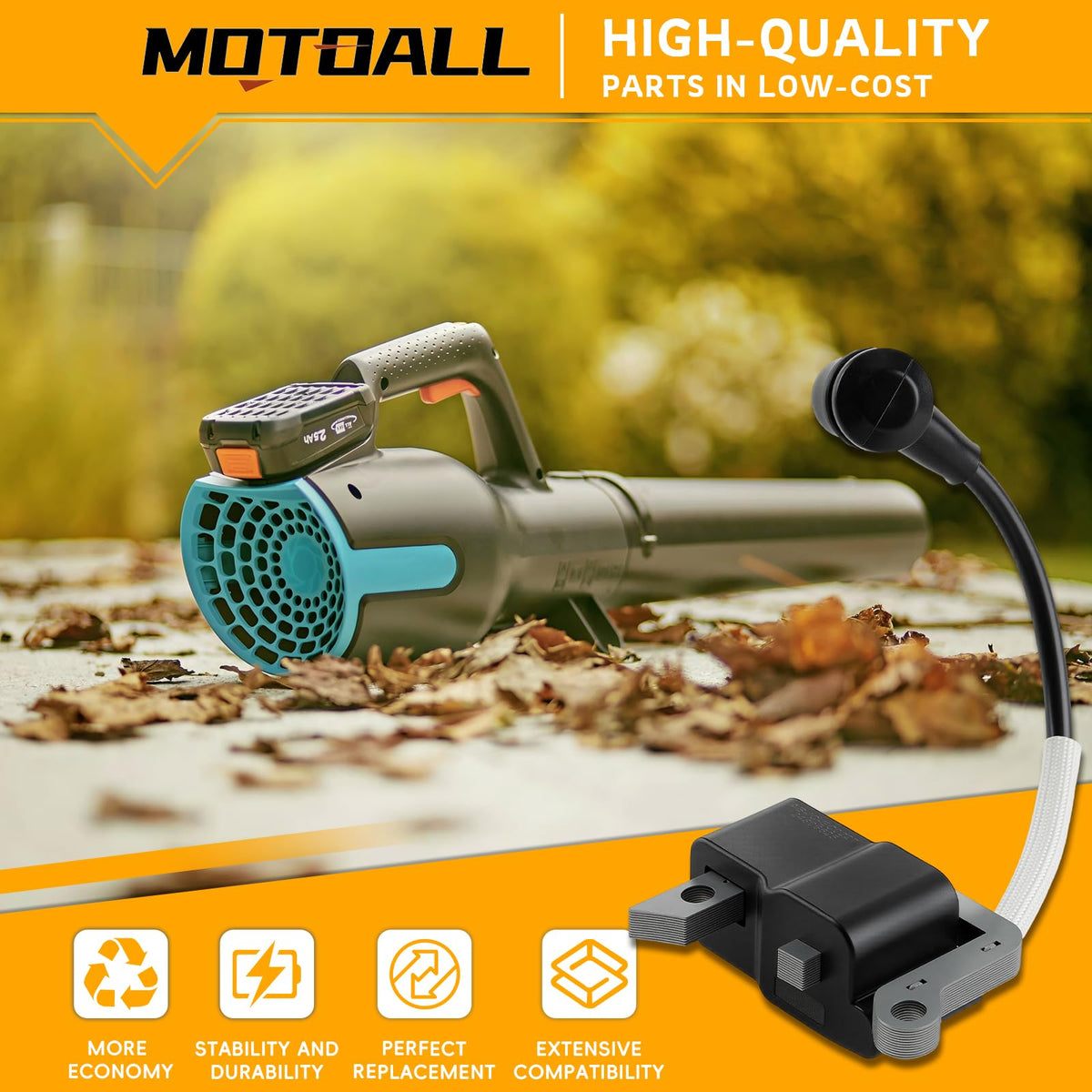 MOTOALL A411001521 cross-reference with OEM C11454 for Echo replacement.
