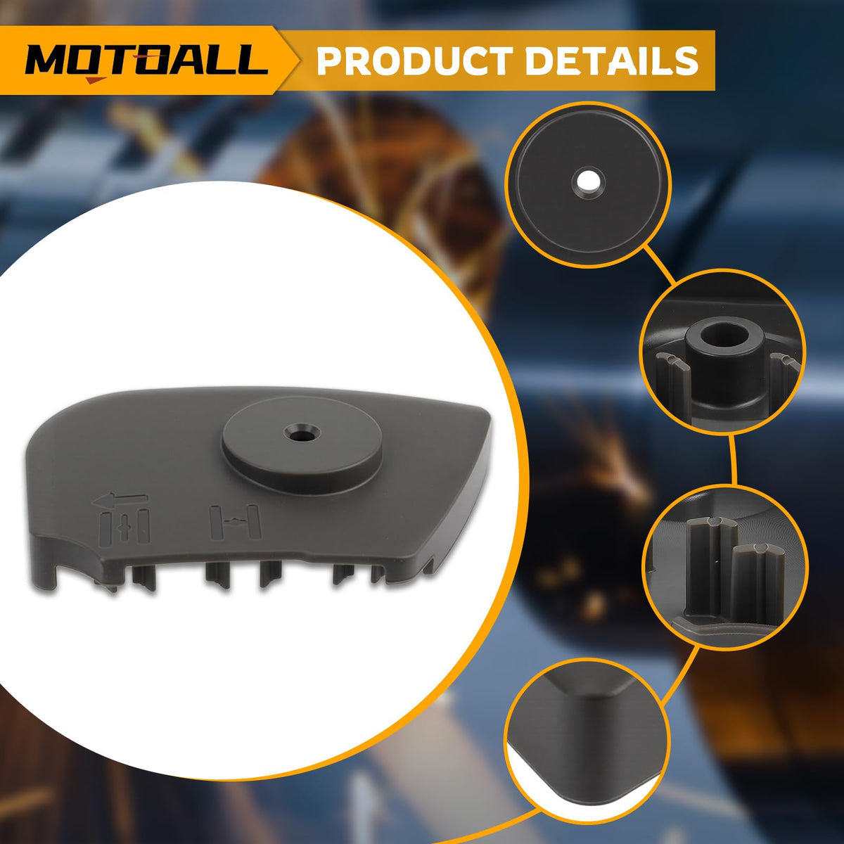 MOTOALL air-filter cover for Husqvarna 125RJ with knob for secure fit.