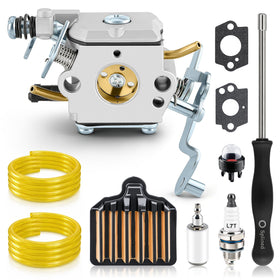 MOTOALL carburetor 573952201 for Poulan PP5020AV with air filter included for reliable startup