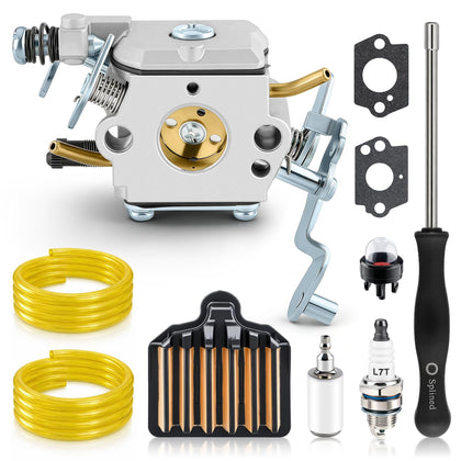MOTOALL carburetor 573952201 for Poulan PP5020AV with air filter included for reliable startup